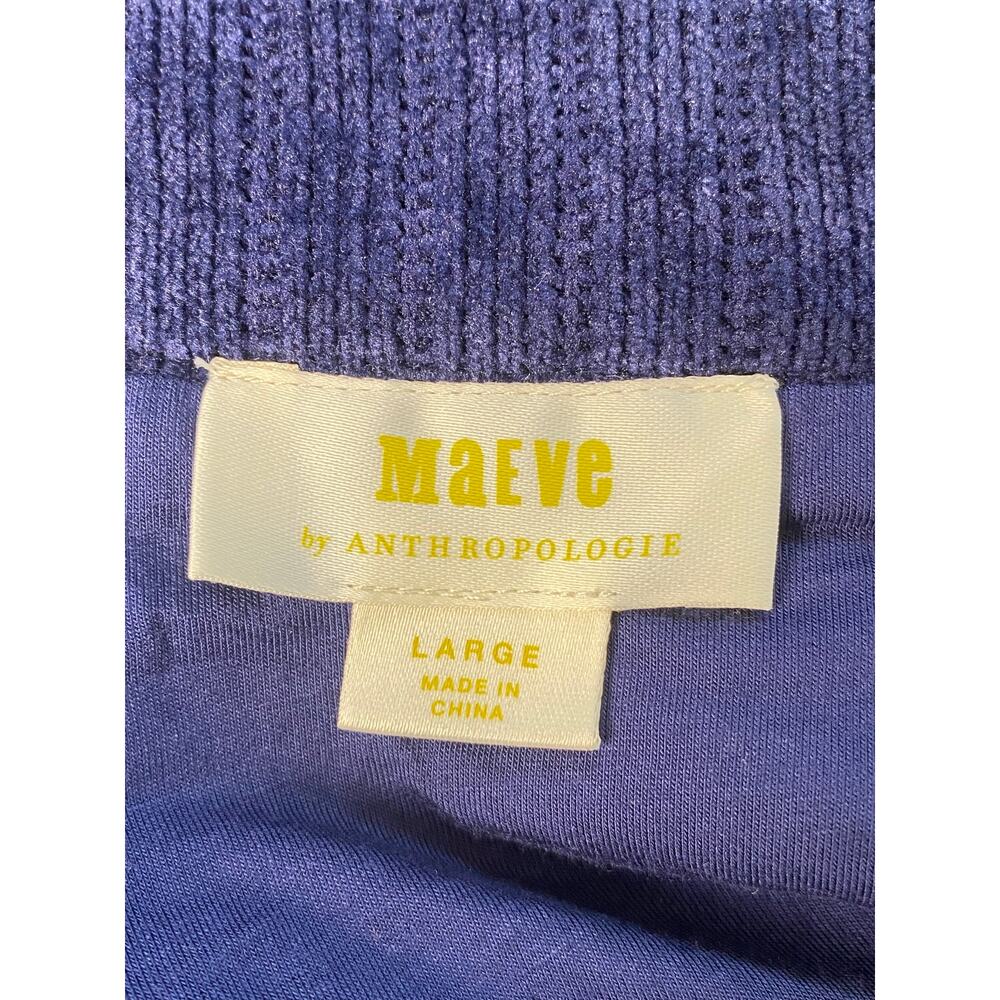 MAEVE by Anthropolgie Nell Flounced Navy Blue Midi Skirt Women's Size Large NWT - Picture 3 of 10